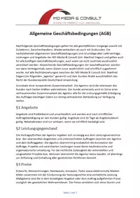 Allgemeine AGB der MD Media & Consult